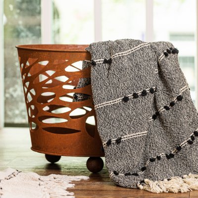 Homestyling Deka se střapci bavlna béžová 130x170 – Sleviste.cz