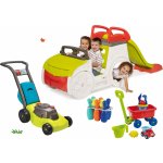 Smoby set prolézačka Adventure Car a Écoiffier sekačka vozík a kuželky – Zboží Dáma