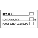 Informační bezpečnostní tabulky - Označení regálu, plast – Hledejceny.cz