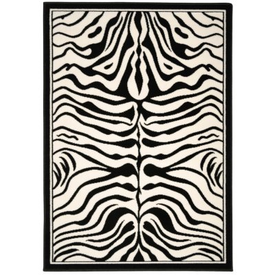 Alfa Carpets Zebra Black / white Bílý – Zboží Mobilmania