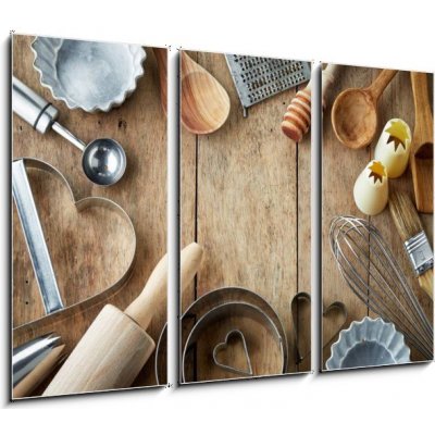 Obraz 3D třídílný - 105 x 70 cm - kitchen utensil kuchyňské nádobí – Zbozi.Blesk.cz