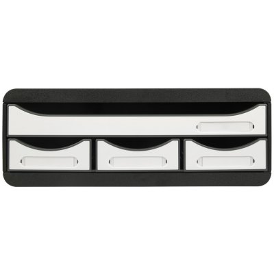 Exacompta zásuvkový box A4 maxi 4 zásuvky PS černo-bílý – Zboží Dáma