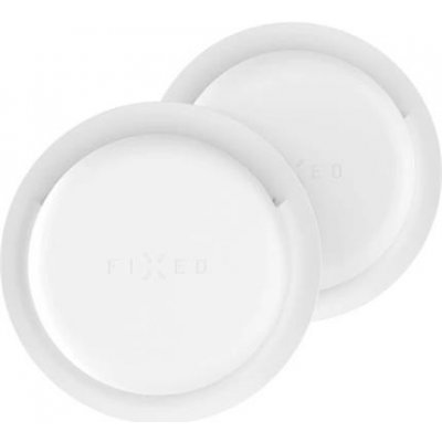 Apple FIXED Silky Sticker silikonové pouzdro pro Apple AirTag 2 ks bílé FIXSIL3M-756-WH – Zboží Živě
