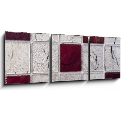 Obraz 3D třídílný - 150 x 50 cm - texture mosaic tiles textura mozaikové dlaždice – Zbozi.Blesk.cz