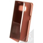 Pouzdro 1Mcz Clear View flipové pro Samsung Galaxy S7 růžové pink – Hledejceny.cz