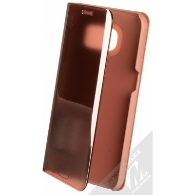 Pouzdro 1Mcz Clear View flipové pro Samsung Galaxy S7 růžové pink – Zbozi.Blesk.cz