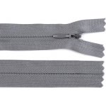 Spirálový zip skrytý No 3 délka 25 cm - šedá neutrální – Zboží Mobilmania