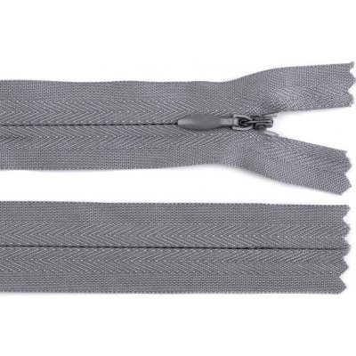 Spirálový zip skrytý No 3 délka 25 cm - šedá neutrální – Zboží Mobilmania