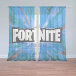 Sablio Záclony FORTNITE modrá: 2ks 150x250cm – Hledejceny.cz