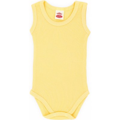 Dětské žebrované body bez rukávů žlutá – Hledejceny.cz