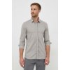 Pánská Košile Calvin Klein pánská košile slim s klasickým límcem K10K112096 šedá