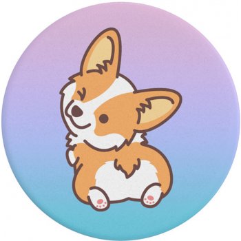 PopSockets PopGrip Gen.2, Cheeky Corgi, psík na barevném podkladu