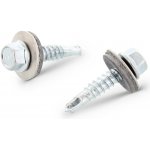 INOX ART. 9504 tex šroub samovrtný se 6-hr hlavou a těsnící podložkou 16mm, BIMETAL vrtací výkon 2 mm, nerez A2 Varianta: Samovrtný šroub 6-hr hlava těsnící podl. 16mm, Bi-Metal vrtací výkon 2mm, nere – Hledejceny.cz