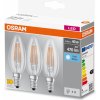 Žárovka Osram Sada LED žárovek svíčka, 4 W, 470 lm, neutrální bílá, E14, 3 ks