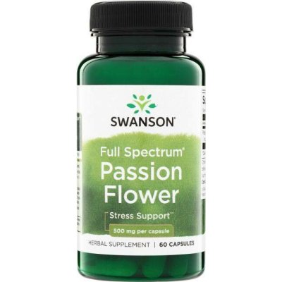 Swanson Full Spectrum Passion Flower mučenka 500 mg 60 kapslí – Hledejceny.cz