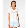 Dámská Trička Rip Curl SUNSET V-NECK TEE Bone