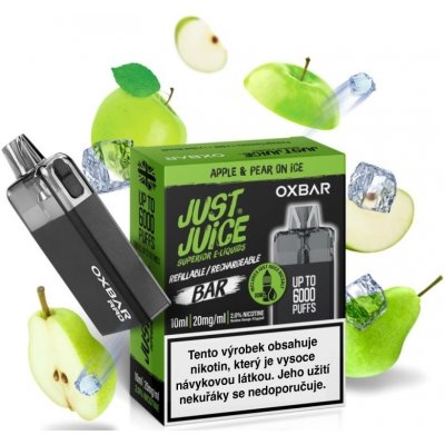 Just Juice OXBAR RRD 550 mAh Černá Apple Pear On Ice 1 ks – Hledejceny.cz