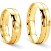 Prsteny Savicki Snubní prsteny žluté zlato půlkulaté SAVOBR330