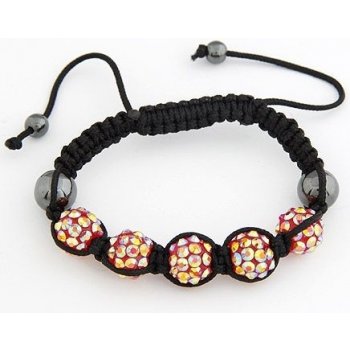 Shamballa náramek s černými korálky SSBSM-02