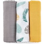 PETITE&MARS bambusová mušelínová Moussy Ochre Leaves 68 x 68 cm 3 ks – Sleviste.cz