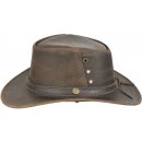 Scippis Australský klobouk kožený Longford hnědá
