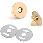 Pro Háčkování Magnetické zapínání kulaté 18 mm, zlaté – Zboží Dáma