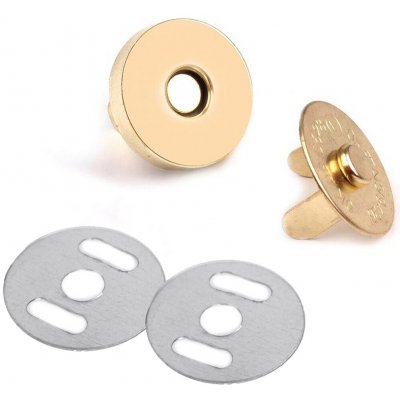 Pro Háčkování Magnetické zapínání kulaté 18 mm, zlaté – Zboží Dáma