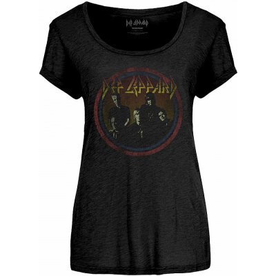 Def Leppard Vintage Circle Girly Black – Zboží Dáma