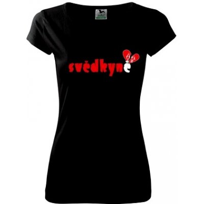 Tričko na rozlučku - svědkyně - černé - Velikost: L – Sleviste.cz
