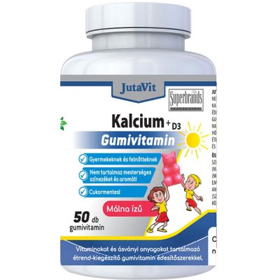JutaVit Calcium+Vitamin D3 Gummy Vitamin 50 gummies malina – Hledejceny.cz