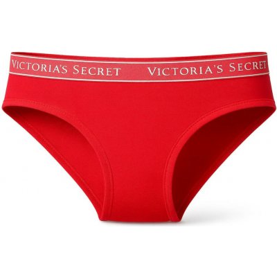 Victorias Secret klasické bavlněné kalhotky Stretch Logo brand červené – Hledejceny.cz