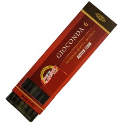 Koh-i-noor křída černá kreslířská GIOCONDA 6. 6ks v krabičce – Zboží Mobilmania