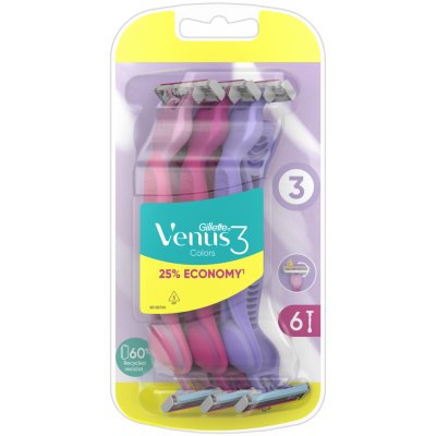Gillette Simply Venus 3 Plus Yellow 6 ks – Hledejceny.cz