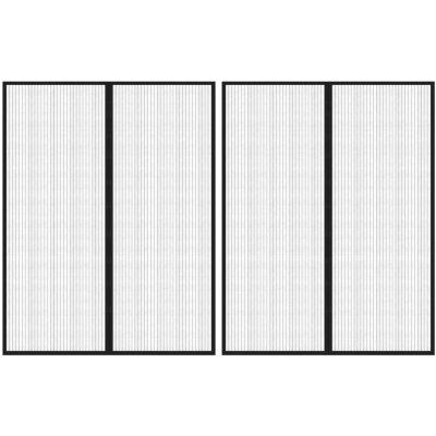 vidaXL Závěsy do dveří proti hmyzu 2 ks s magnety černé 230 x 160 cm – Sleviste.cz