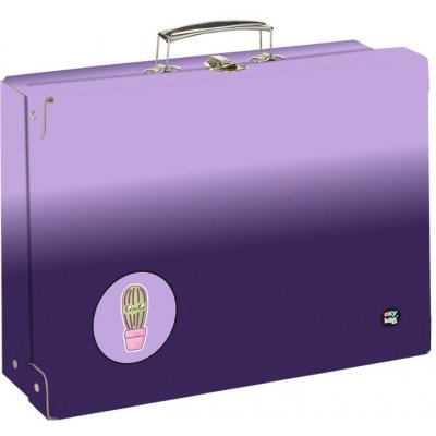 Oxybag Kufřík lamino hranatý A4 OXY NEXT Ombre Purple – Zboží Dáma
