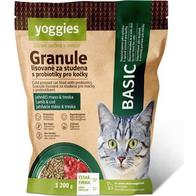 Yoggies Cat Basic granule pro kočky lisované za studena s probiotiky 1,2 kg – Sleviste.cz