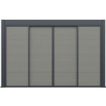 Rojaplast posuvná ZÁSTĚNA 4 m pro bioklimatickou pergolu - šedočerná – Sleviste.cz