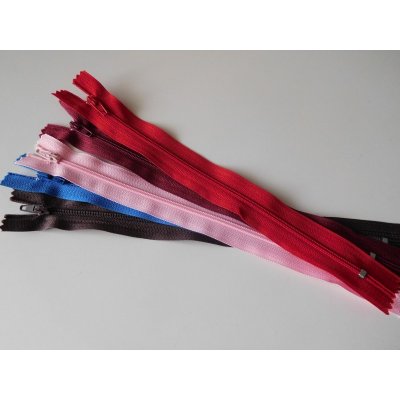 Zip - zdrhovadlo plast - 20cm Barva/odstín: malinová – Zboží Mobilmania
