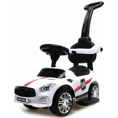 Baby Mix s tyčí Racer bílé – Zboží Mobilmania