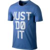 Pánské sportovní tričko Nike pánské tričko DRI-FIT BLEND MARLED JUST DO IT LT GAME RYL