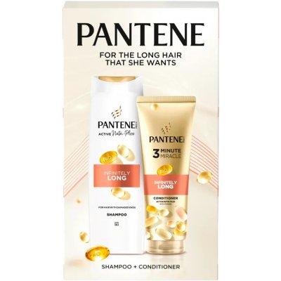 PANTENE Sada produktů Pantene Infinitely Long: šampon 400 ml + sérum 220 ml – Zboží Dáma