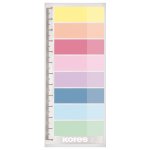 Samolepicí záložky plastové Kores 12 × 45 mm, pastel, na pravítku 12 cm, 8 × 25 ks – Hledejceny.cz