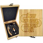 Sablio Dárková sada na víno Život je cesta, nikoliv cíl: 147×168×49 mm – Hledejceny.cz