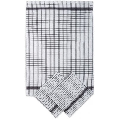 Sleep-well žakárové utěrky extra savé 50 x 70 cm BÍLO/ČERNÁ KOSTKA 3 ks – Zboží Dáma