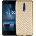 Pouzdro Fiber texturovaný gelové Nokia 8 - zlatý – Zbozi.Blesk.cz