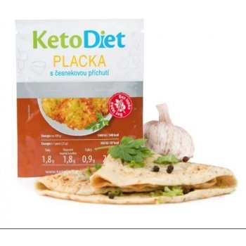 KetoDiet Proteinová placka s česnekovou příchutí 7 x 25 g