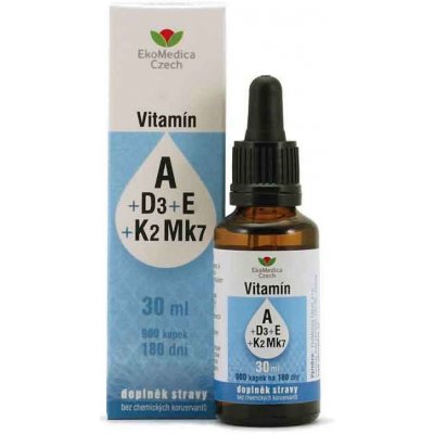 EkoMedica Vitamín A+D3+E+K2 Mk7 30 ml – Hledejceny.cz