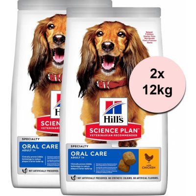 Hill’s Science Plan Adult Oral Care Medium Chicken 2 x 12 kg – Hledejceny.cz
