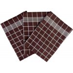 Sleep-well Pozitiv 50x70 cm tmavě hnědá/bílá 3 ks – Sleviste.cz