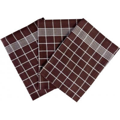 Sleep-well Pozitiv 50x70 cm tmavě hnědá/bílá 3 ks – Sleviste.cz